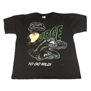 Vintage 1992 Taz URGE Jantzen black single stitch Looney Tunes T shirt Mens XL